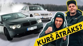 KURŠ BŪS ĀTRĀKS UZ LEDUS BMW VS MERCEDES EP3 [upl. by Mulloy]