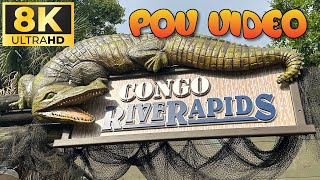 POV of Congo River Rapids Spinning Rapids Ride Busch Gardens  Tampa FL  8K Water Ride POV Video [upl. by Elrae]