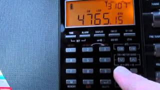 Tecsun PL880 in AM SSB and Sync on 4765 Khz Radio Tajikistan [upl. by Tomlinson227]