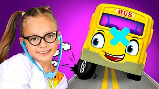 The Boo Boo Car Song  Kids Nursery Rhymes  Maya Mary Mia [upl. by Yeldarb510]