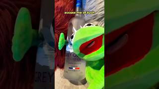 Kermit gets DRUNK on VODKA comedy funny lol kermit elmo skit [upl. by Nawj]