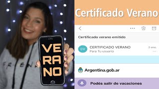 CERTIFICADO VERANO cómo tramitarlo PASO A PASO para viajar dentro de Argentina  Fiorella La Rosa [upl. by Meehsar358]