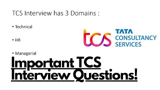 TCS Important Interview Questions  Technical  HR  Managerial Questions 🔥🔥 [upl. by Siddon934]