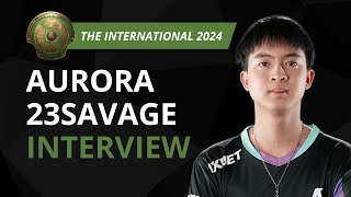 23SAVAGE About Aurora and his Teammates  Dota 2 TI 2024 Interview [upl. by Ynttirb178]