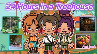 24 Hrs in a Treehouse Challenge  Toca boca Roleplay [upl. by Eetnahs]