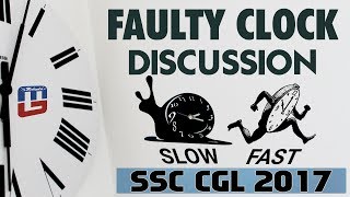 FAULTY CLOCK DISCUSSION  REASONING  SSC CGL 2017 [upl. by Bertha]