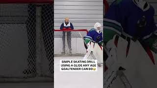 Simple skating drill any goalie can do😅 hockey [upl. by Iahs]