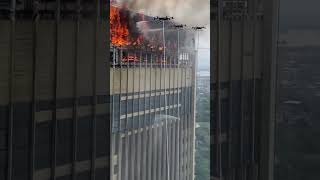 Fire fighting process of high rise building flying machine [upl. by Lear]