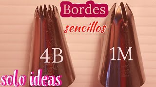 COMO HACER BORDES SENCILLOS CON LA DUYA 1M y 4B [upl. by Wun845]