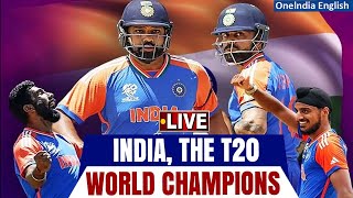 India Beats South Africa LIVE Kohli Axar Patel Bumrah Lead India To T20 WC Win After 17 Years [upl. by Anilegna563]