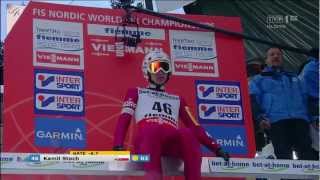 Kamil Stoch 1315 m  I seria  MŚ Predazzo Trampolino Dal Ben 2013  K120  28022013 [upl. by Firooc350]