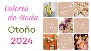 Tendencias de Colores de Boda  Otoño 2024 [upl. by Merriman587]