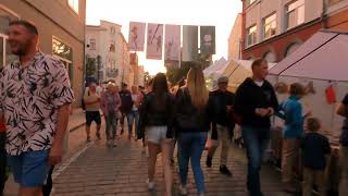 4K Night walk  Klaipeda Lithuania  Sea Festival Klaipeda  nightlife in Lithuania [upl. by Maddock]