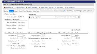 The Yeast Starter Tab in the BeerSmith Web Beer Recipe Editor [upl. by Cumings]