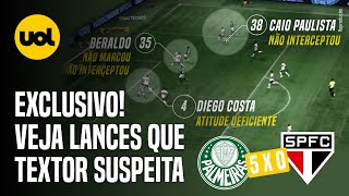 PALMEIRAS 5X0 SÃO PAULO VÍDEO EXCLUSIVO MOSTRA LANCES SUSPEITOS DE MANIPULAÇÃO APONTADOS POR TEXTOR [upl. by Rehpotsirhcnhoj]