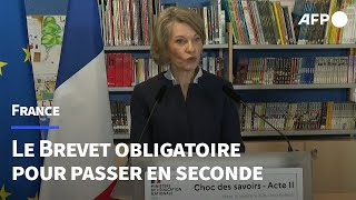 Dès 2027 lobtention du Brevet obligatoire pour le passage en seconde Genetet  AFP Extrait [upl. by Idnim63]