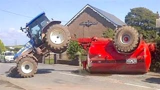 WORLDS MOST STUPID TRACTOR DRIVERS CRAZY TRACTOR DRIVING FAILS 2017 [upl. by Auqinu]