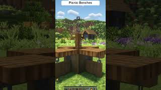 Build Epic Picnic Benches in Minecraft ️  Easy Garden Tutorial shorts [upl. by Agna]