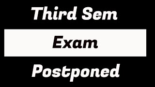 Third sem Exam Postponed calicutuniversity thirdsemester exampostponed [upl. by Nnewg]