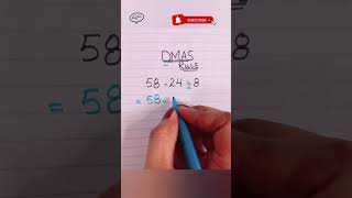 Dmas rule maths shortsfeed dmas bodmas bodmasrule [upl. by Ranie385]