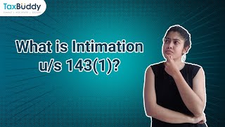 What is Intimation us 1431 taxes taxation itrfiling [upl. by Devehcoy]