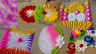 Simple Rangoli Designs for Festival  Easy Rangolis  Rangoli Colours  Relaxing  Top Rangolis [upl. by Garmaise119]