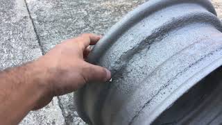 Rebuilding the Chevette rims part1 sandblasting [upl. by Ecnedurp841]