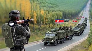 North Korean military convoy attacking from the hills was ambushed by Ukrainian Forces [upl. by Frum]