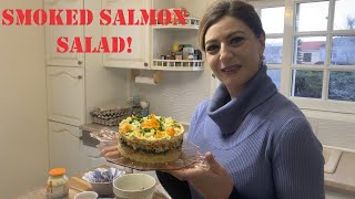 Smoked salmon salad [upl. by Nwahsyd]