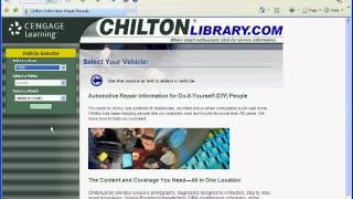 Using Chilton Library from Gale  Selecting a Vehicle [upl. by Lehet]