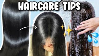 HOW TO GET HEALTHY HAIR AT HOME  Hair Care Routine for Healthy amp Beautiful Hair ✨ [upl. by Nyrhtak]