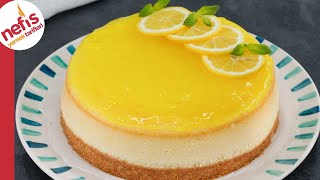 ASLA ÇATLAMAYAN 👌🏻 Kolay Limonlu Cheesecake Tarifi 🍋🍰 [upl. by Ainek150]