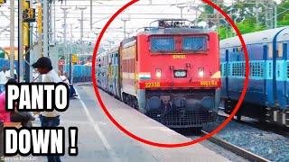 RARE Speedy Electric trains with Pantograph Lowered due to low Bridge Clearance [upl. by Holub]