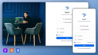 Bootstrap 5  Responsive Login Page using HTML CSS amp Bootstrap 5  Step by Step Tutorial [upl. by Barnebas]