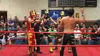 Chikara Chuck Taylor throws a grenade [upl. by Otrebor]