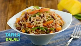 Mexican Rice Diabetic and Zero Oil Recipe by Tarla Dalal [upl. by Ylatan]