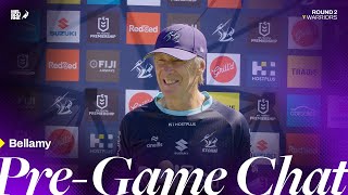 Craig Bellamy pregame media Round 2  Melbourne Storm  NRL [upl. by Nagud]