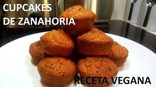 CUPCAKES de ZANAHORIA 100 VEGANOS 🥕🧁  RECETA muy RÁPIDA y FÁCIL 2021 [upl. by Clementina]