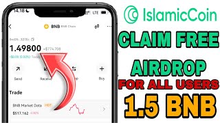 Claim Free Airdrop Islamic Coin  15 BNB on BitgetWallet [upl. by Jae699]