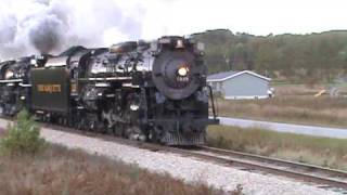 Pere Marquette 1225 and Nickel Plate Road 765 RunBy [upl. by Haila919]