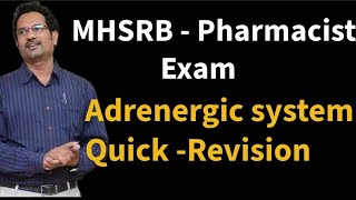 MHSRB exam  Adrenergic system Quick revision [upl. by Nnahaid108]