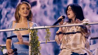 Billie Eilish Lana Del Rey  Ocean Eyes Coachella Performance [upl. by Hgieloj]