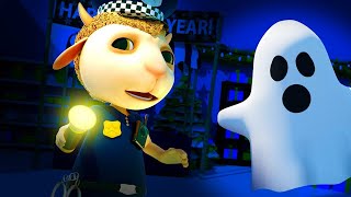 Police Officer Chasing Ghosts in the Dark  Funny Cartoon for Kids  Dolly and Friends 3D [upl. by Nibas]