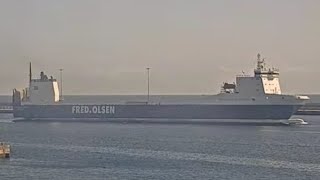 Fred olsen lines MS Bentayga cargo leaving Arrecife [upl. by Chaim]