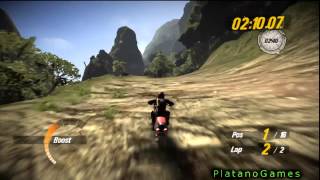 Motorstorm Pacific Rift  Racing With Bike  Crazy Final Lap  Full Race  Free Run At End  HD [upl. by Broder931]