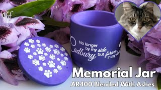 57 Pet Memorial Jar Using Ashes in Eco Resin Casting Compound AR400 [upl. by Leraj498]