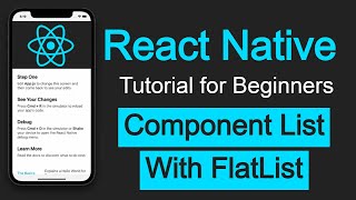 React Native tutorial 17 Component in Loop with Flatlist [upl. by Issim]