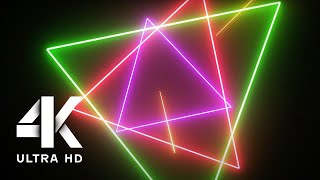 Neon Lights in 4K  Disco party 5 hour Background [upl. by Alliuqa551]