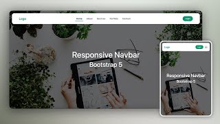 Bootstrap 5  How to create a Responsive Navbar  Step by Step Tutorial [upl. by Eednus834]