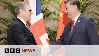 UK Prime Minister Keir Starmer meets China President Xi Jinping at G20 summit  BBC News [upl. by Schwartz]